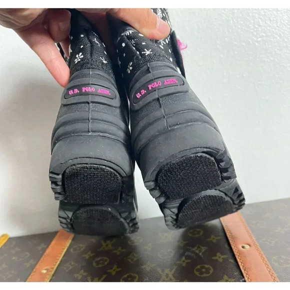 US Polo Assn Kids Winter Snow Boots Black Sz 13 - Picture 14 of 14